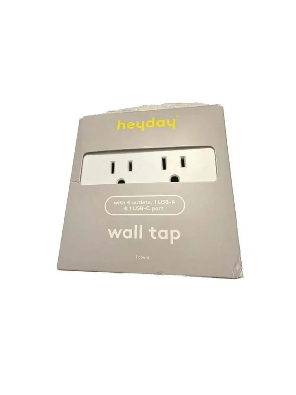 NEW Heyday 4-Outlet Wall Tap with 1 USB-A and 1 USB-C Port